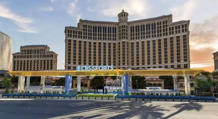 Inicio de la Construcción del Set de TV del Super Bowl en el Bellagio