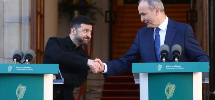 Ucrania reconoce la presencia de drones desconocidos durante el aterrizaje de Zelenski en Irlanda