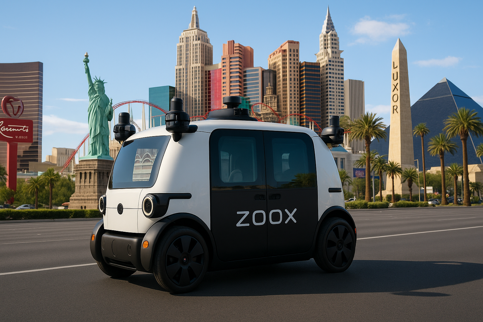 Zoox pronto podría cobrar por los viajes en robotaxi en Las Vegas.